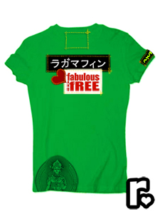 grass green and yellow custom made ragamufyn tee shirt with rasta lion of judah