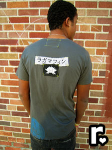 grey and white ragamufyn tee with rasta lion of judah